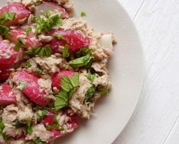 Radieschen-Tonnato mit Sonnenblumenkernen und Zitrone