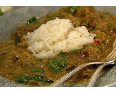 Auberginen-Curry mit Schweinefleisch