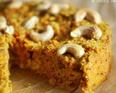 Apfel-Ingwer-Karottenkuchen mit Cashewkernen