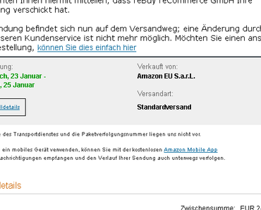 Achtung falsche Amazon Emails mit ReBuy Bestellungen