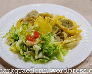 Feierabendküche: Gebratene Maultaschen und Endiviensalat mit Knoblauchdressing