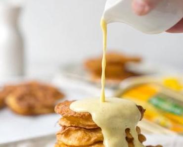 Apfelküchle mit Vanillesauce