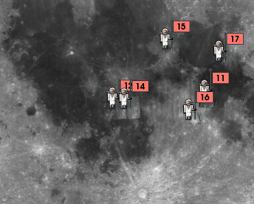 Apollo-Missionen auf Google Moon analysieren