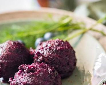 Blaubeer-Sorbet mit Kokosblütenzucker und Dill [enthällt Werbung]