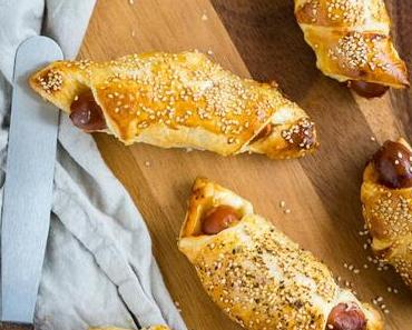 Hot Dog Croissants – Wurst im Blätterteig