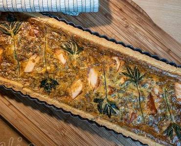 Wildkräuter – Lachsquiche mit Parmesanmürbteig