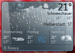Schneeschauer im Sommer - bei 21° :D