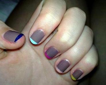 Rainbow Nail Tips.