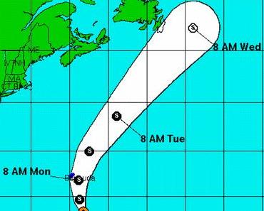 Tropisches Tief 7 (potentiell GERT) veranlasst zu Sturmwarnung auf Bermuda - FRANKLIN nicht mehr existent