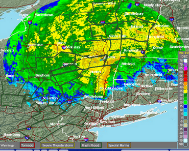 Tropischer Sturm IRENE Doppler Radar New York / Albany