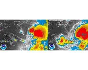 Tropischer Sturm MARIA: Fast-Stillstand bringt Regen und Wind nach Punta Cana auf der Dominikansichen Republik
