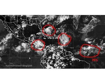 Hurrikan-Allee: Kein Sturm in Sicht, aber Regen: Bahamas, Kleine Antillen, Puerto Rico, Dom Rep, Zentralamerika