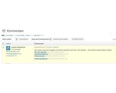 Kommentarspam, die Zweite