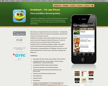 Erntefrisch - iPhone App als Saisonkalender für Obst und Gemüse