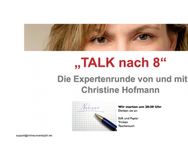 Webinar vom 09.02.2012 – „Talk nach 8″