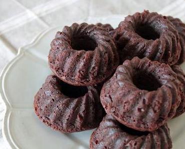 Petits kouglofs au chocolat avec crème de marrons