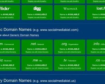 Namecheck – Nützlicher Helfer beim Finden des richtigen Social Media Namens