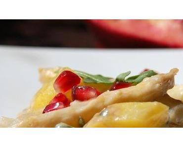 Spargel mit Mango/Granatapfel