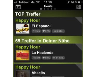 DRNK – Happy Hours – zeigt Ihnen auf dem iPhone, wo es die beliebtesten Drinks gibt