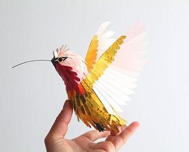 Beeindruckende Papiervögel von Diana Herreras