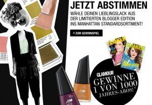 Manhattan – vote für deinen Lieblingsnagellack – gewinnen 1 von 1000 Glamour Abos