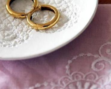 Eine Doily-Bowl zur Schmuckaufbewahrung