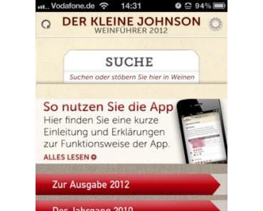 Der kleine Johnson – Weinführer 2012 auf iPhone, iPad