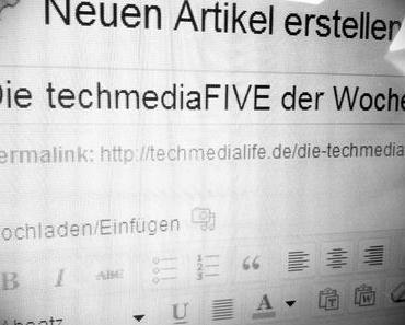 Die techmediaFIVE der Woche #38/2012