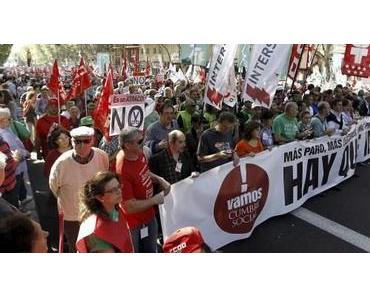 Spanien demonstriert heute in mehr als 50 Städten gegen die Regierung