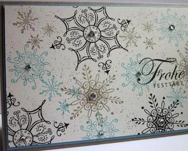 Schneeflockenkarte mit Serene Snowflakes