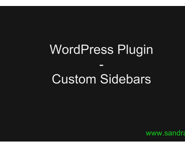 WordPress Plugin: Custom Sidebars