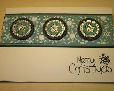 Schneeflockenkarte mit Glitzerpapier