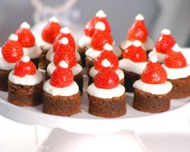 Lebkuchenbrownies mit Zipfelmützchen