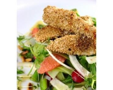 Fenchel-Grapefruit-Salat mit Sesamhähnchen