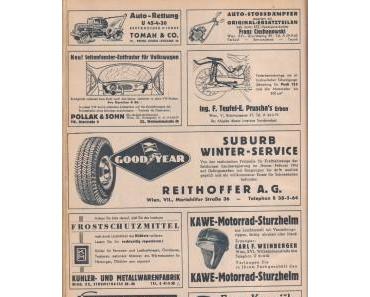 Zeitung, Zeitschrift Werbung anno 1955 und VW Käfer Griffel