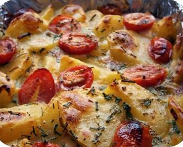 Kartoffeltortilla mit Tomaten