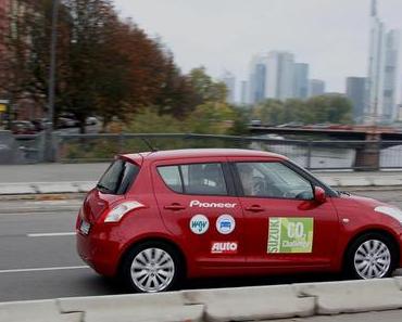 Bei Testtour durch Frankfurt verbrauchte der Suzuki Swift nur 87 Gramm CO2
