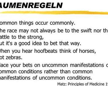 4 Wie denkt der Arzt, wenn er denkt? Daumenregeln