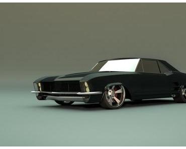 1963 Buick Riviera Muscle Car in C4D