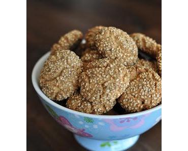 Erdnussbutter-Sesam-Plätzchen