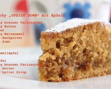 Sticky "UPSIDE DOWN" mit Äpfeln