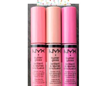 NYX Butter Glosses 'Peaches and Cream', 'Crème Brulee' & 'Strawberry Parfait' *Review*