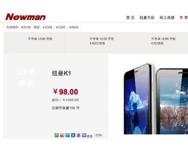 Newman: 100 Newman K1 Smartphones für 16 Dollar pro Stück