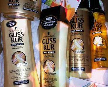 Produkttest: Gliss Kur Ultimate Oil Elixir, neue Pflegeprodukte die das Haar wieder glänzen lassen...