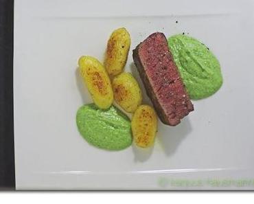 Kartoffeln, Rind und eine Rucola - Meerrettich - Sauce