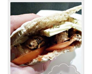 Barbecue-Hühnerpita mit Feta