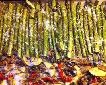 Völlerei für wenig Punkte: Gerösteter Spargel mit Parmesan