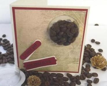 Kaffee-Grußkarte mit “süßem Schälchen” von Stampin`Up!