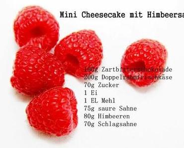 heut mal kein Gastbloggerbeitrag, dafür lecker Mini cheesecake mit Himbeersahne