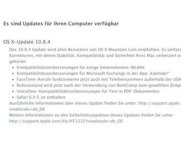 Apple veröffentlicht OS X 10.8.4, Safari 6.0.5 und iTunes 11.0.4